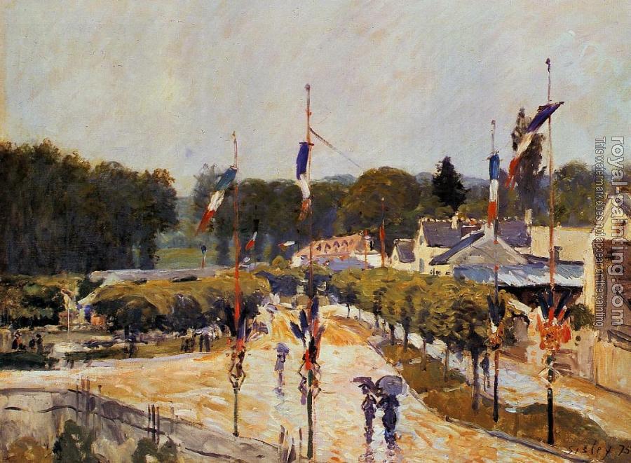 Alfred Sisley : Fourteenth of July at Marly-le-Roi